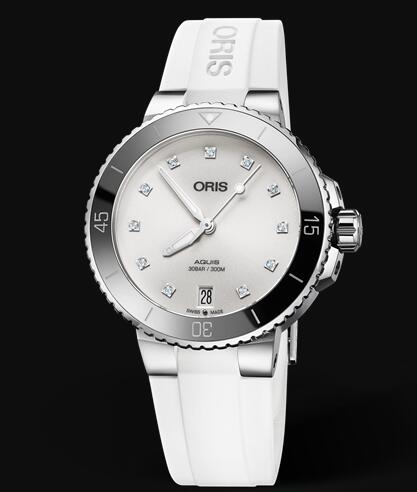 Oris Aquis Date Diamonds 36.5mm Replica Watch 01 733 7731 4191-07 4 18 63FC